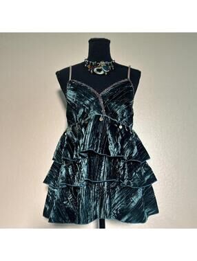 Vintage Euro Y London Velvet Babydoll Fairycore Coquette Fairy Y2K Cami Tank Top